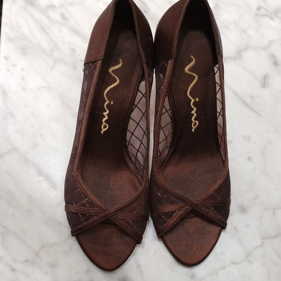 Nina Shoes Shoes - Brown Glitter Nina Heels